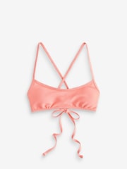 Billabong Pink Tanlines Lace Up Bikini Top - Image 1 of 1