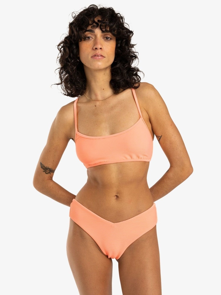 Billabong Pink Tanlines Lace Up Bikini Top - Image 2 of 6