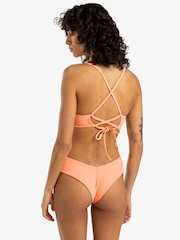 Billabong Pink Tanlines Lace Up Bikini Top - Image 3 of 6