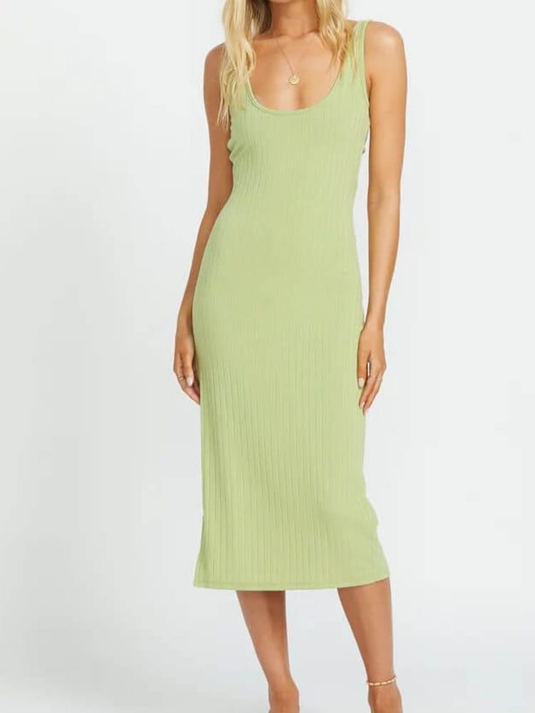 Billabong Take a Look Open Back Jersey Scoop Neck Dress - Image 1 of 9 Billabong Take a Look Open Back Jersey Scoop Neck Dress - Image 1 of 9