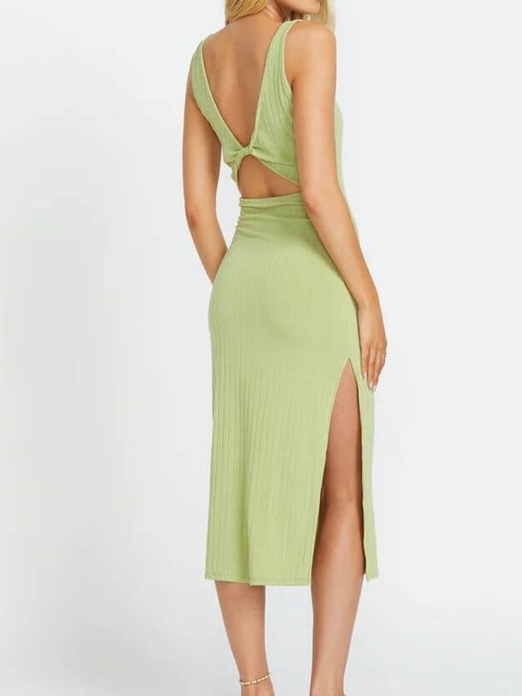 Grün - Billabong – Take a Look – Jersey-Kleid mit Rundhalsausschnitt und Rückenausschnitt - Bild 2 von 9