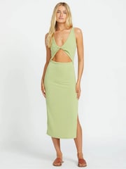 Grün - Billabong – Take a Look – Jersey-Kleid mit Rundhalsausschnitt und Rückenausschnitt - Bild 3 von 9