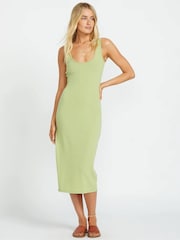 Grün - Billabong – Take a Look – Jersey-Kleid mit Rundhalsausschnitt und Rückenausschnitt - Bild 4 von 9