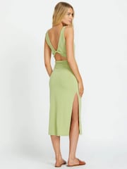 Grün - Billabong – Take a Look – Jersey-Kleid mit Rundhalsausschnitt und Rückenausschnitt - Bild 6 von 9