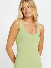 Grün - Billabong – Take a Look – Jersey-Kleid mit Rundhalsausschnitt und Rückenausschnitt - Bild 7 von 9