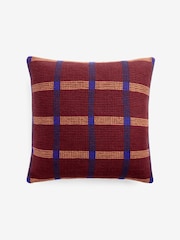 MADE.COM Textured Woven Cale Cotton Geo Cushion - Image 3 of 6