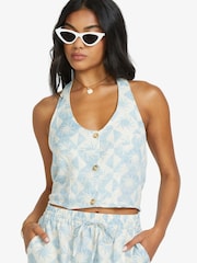 Billabong Blue Go West Sunflower Waistcoat - Image 5 of 7