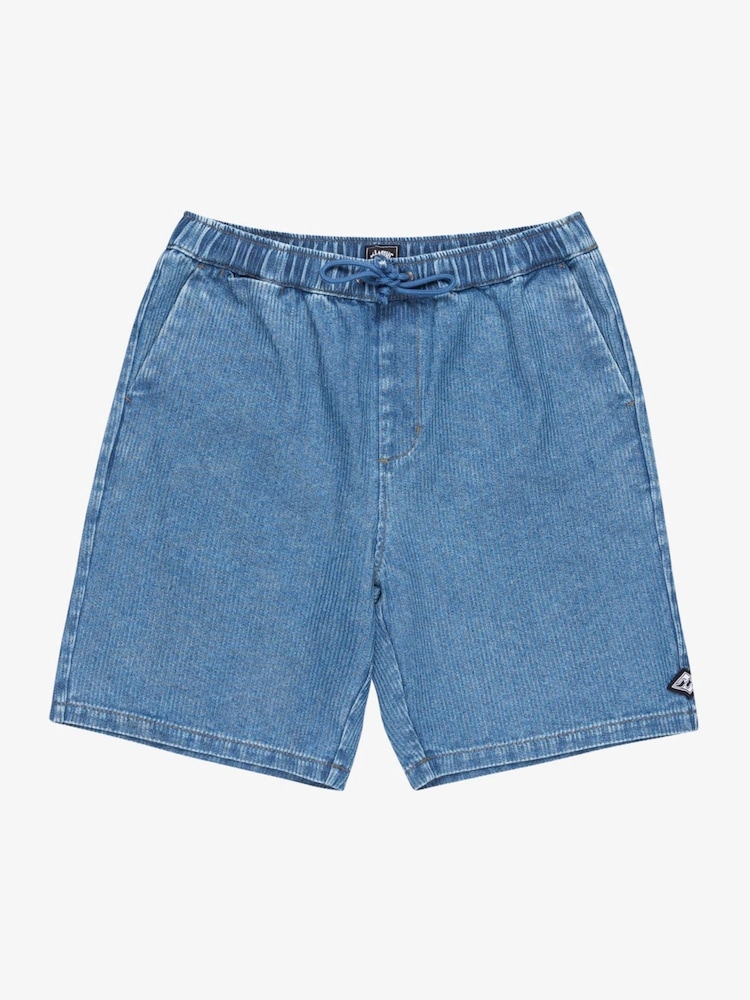 Billabong Blue Larry Cord Denim Shorts - Image 1 of 2
