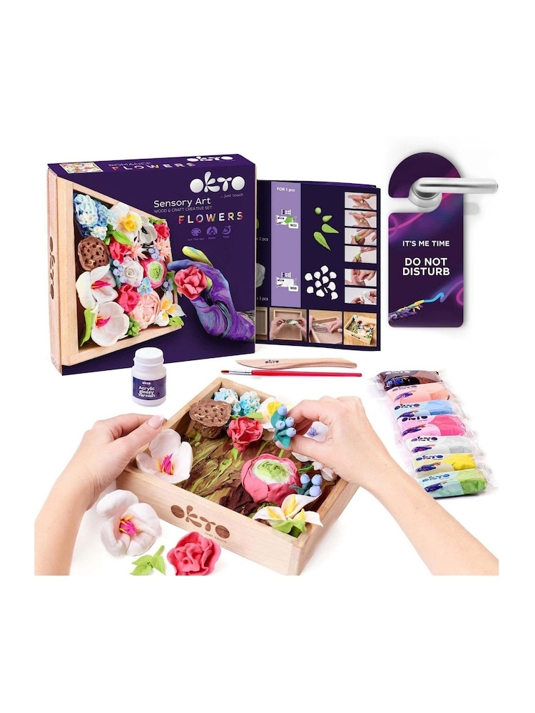 OKTO Clay Wood and Craft Sensory Art Flower Romance - Image 1 of 5