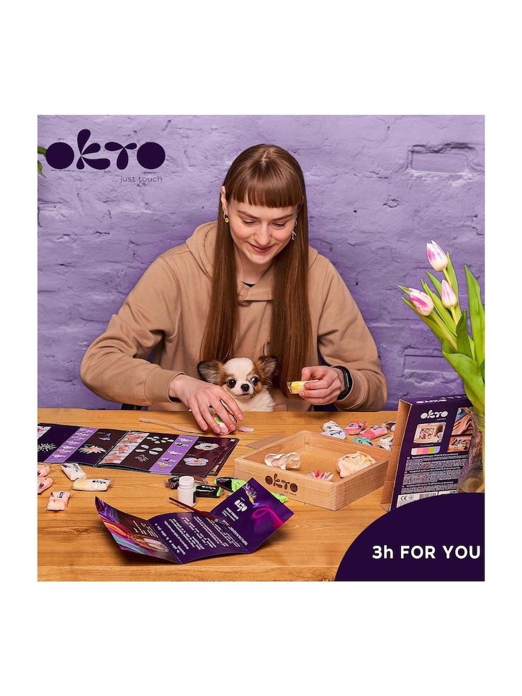 OKTO Clay Wood and Craft Sensory Art Flower Romance - Image 2 of 5