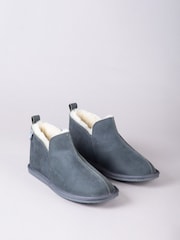 Lakeland Leather Grey Mens Slipper Boots - Image 1 of 6