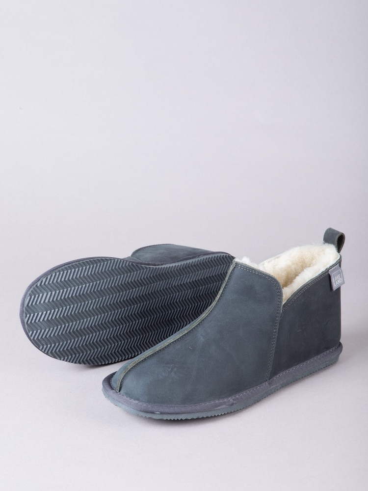 Lakeland Leather Grey Mens Slipper Boots - Image 2 of 6 Lakeland Leather Grey Mens Slipper Boots - Image 2 of 6