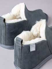 Lakeland Leather Grey Mens Slipper Boots - Image 3 of 6