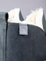 Lakeland Leather Grey Mens Slipper Boots - Image 4 of 6