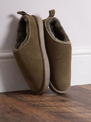 Lakeland Leather Green Ladies Sheepskin Clog Winter Slippers - Image 1 of 3