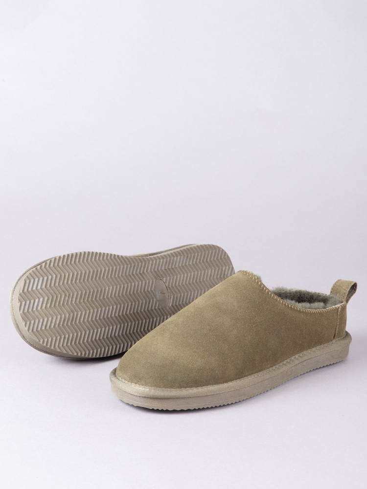 Lakeland Leather Green Ladies Sheepskin Clog Winter Slippers - Image 3 of 3