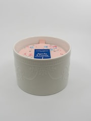 Laura Ashley Pink 550g Decorative White Ceramic Candle Sweet Pea 3 Wick and Freesia - Image 1 of 5