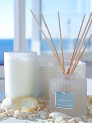 Laura Ashley Blue 550g Decorative White Ceramic Candle - 3 Wick Beachcomber - Image 2 of 5