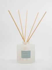 Laura Ashley Blue 100ml Frosted Round Ribbed Glass Diffuser Beachcomber - Image 5 of 5