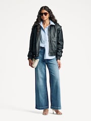 Paige Blue Harper 30IN Wide Leg Jeans - Image 1 of 7