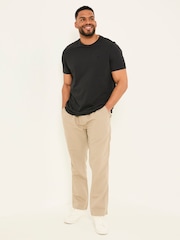Natural - FatFace Cotton Linen Straight Pull on Trousers - Imagen 6 de 8