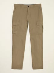 FatFace Stone Cotton Linen Cargo Trousers - Image 1 of 1