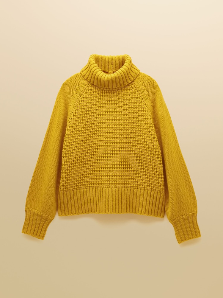 Joules Cary Yellow Knitted Jumper with Detachable Roll Neck - Image 10 of 10 Joules Cary Yellow Knitted Jumper with Detachable Roll Neck - Image 10 of 10