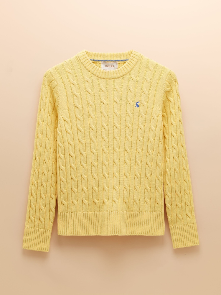 Gelb - Joules Classic Cable Cotton Crew Neck Jumper - Bild 7 von 7 Gelb - Joules Classic Cable Cotton Crew Neck Jumper - Bild 7 von 7