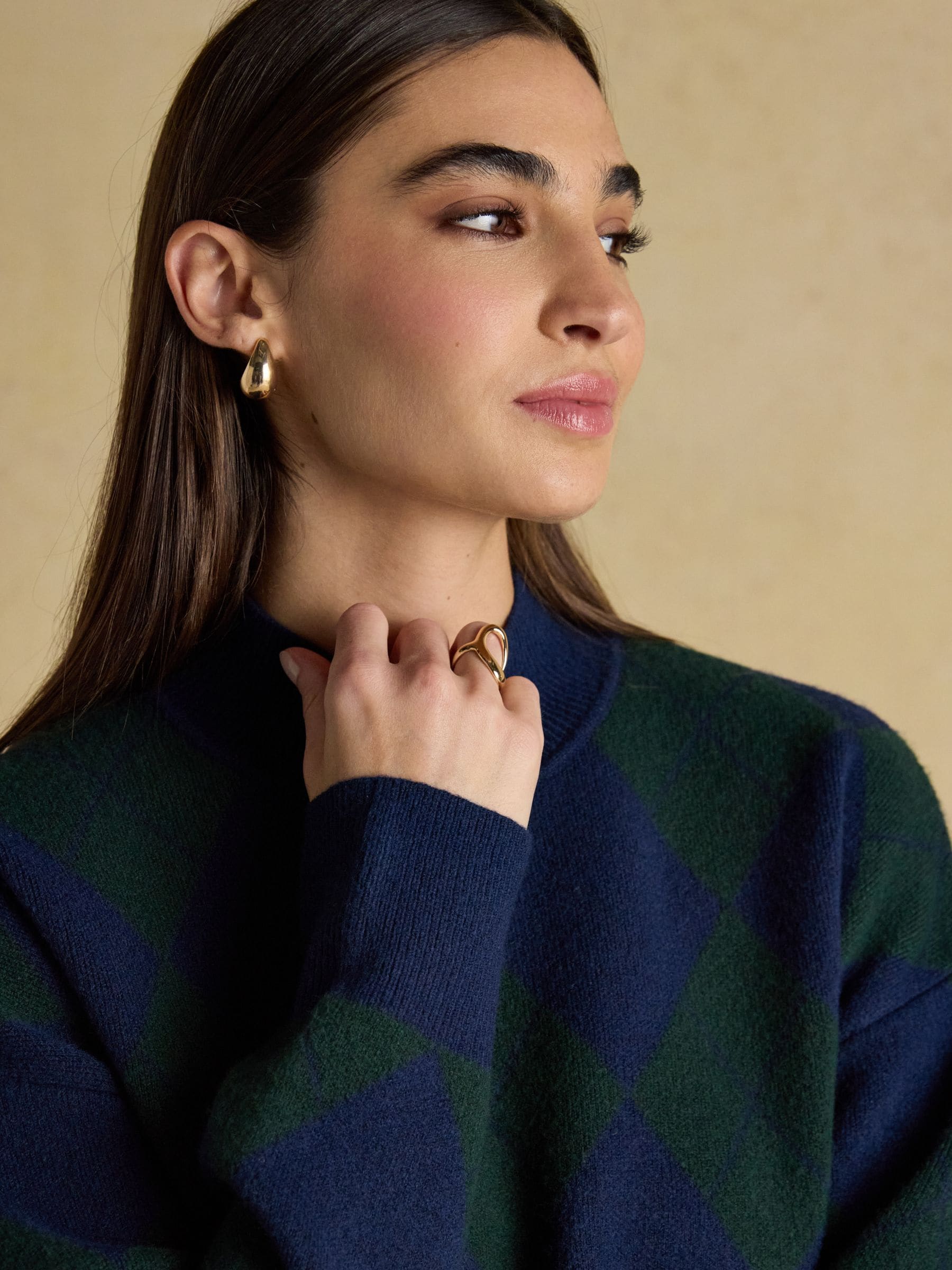 Next：日本 Joules Gilmore アーガイル ハイネック セーター from Next