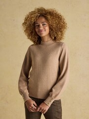 Joules Enid Oatmeal High Neck Jumper - Image 1 of 5