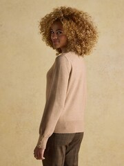 Joules Enid Oatmeal High Neck Jumper - Image 2 of 5