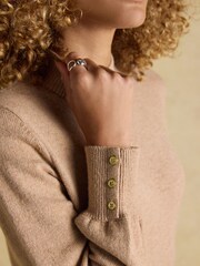 Joules Enid Oatmeal High Neck Jumper - Image 4 of 5