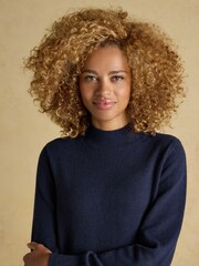 Joules Enid Navy High Neck Jumper - Image 2 of 3