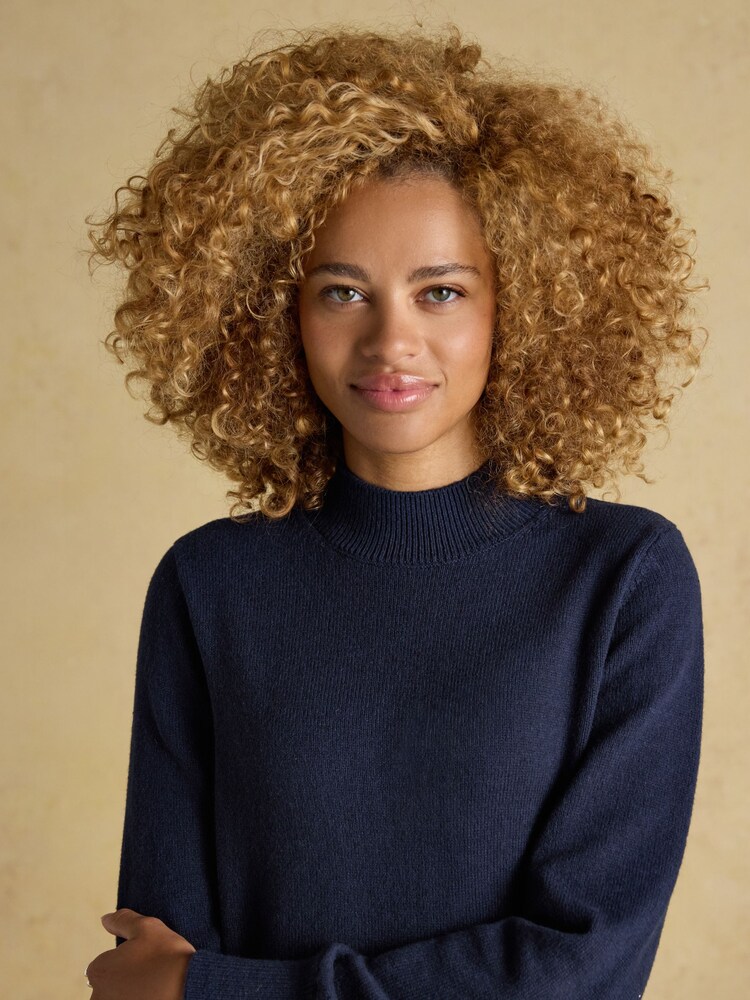 Joules Enid Navy High Neck Jumper - Image 2 of 3