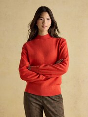 Joules Enid Orange High Neck Jumper - Image 1 of 7