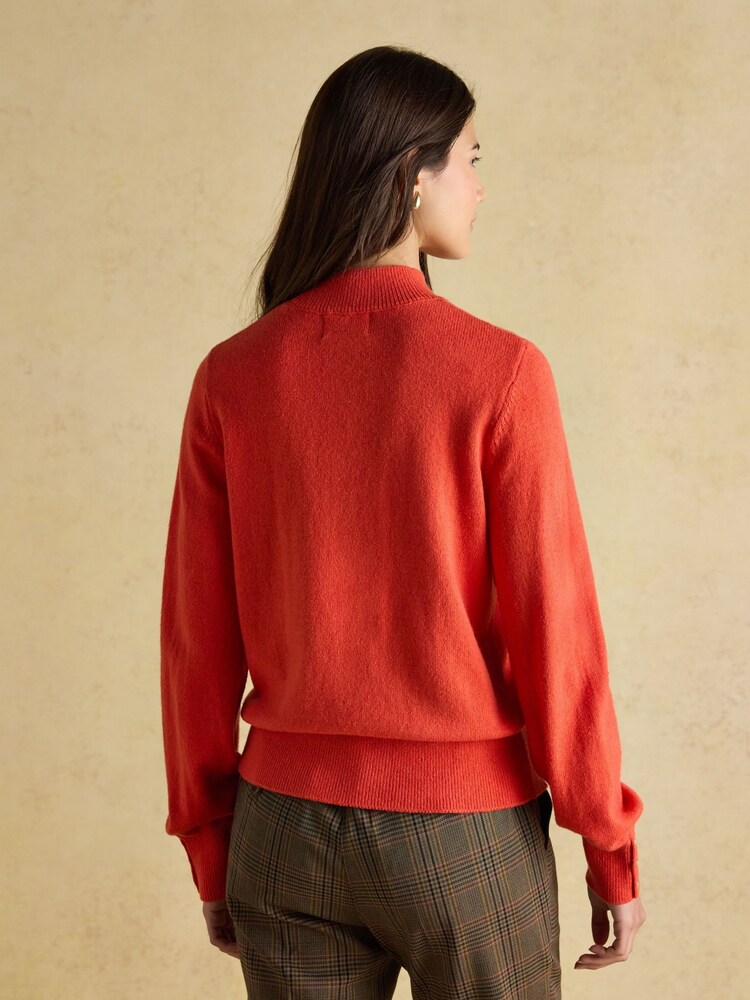 Joules Enid Orange High Neck Jumper - Image 2 of 7