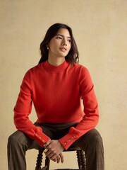 Joules Enid Orange High Neck Jumper - Image 3 of 7
