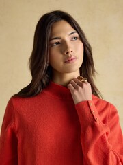 Joules Enid Orange High Neck Jumper - Image 5 of 7