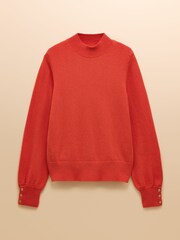 Joules Enid Orange High Neck Jumper - Image 7 of 7