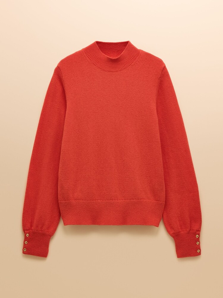 Joules Enid Orange High Neck Jumper - Image 7 of 7