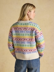 Joules Multi Festive Fairisle Jumper - Image 4 of 9