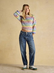 Joules Multi Festive Fairisle Jumper - Image 5 of 9