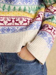 Joules Multi Festive Fairisle Jumper - Image 7 of 9