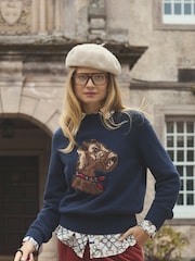 Joules Monty Dog Intarsia Cotton Rich Jumper - Image 1 of 9