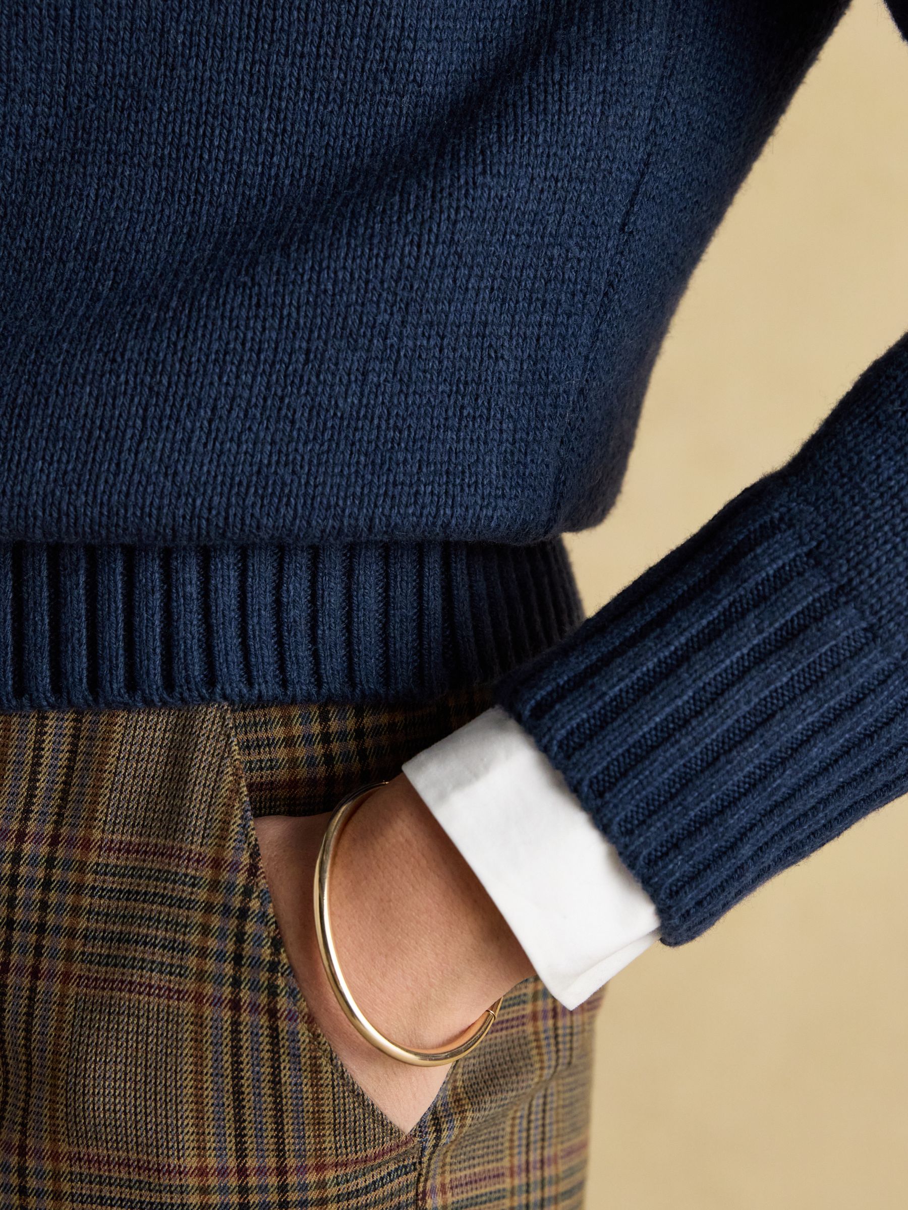 Buy Joules Navy Monty Dog Intarsia Cotton-Rich Crew Neck Jumper