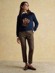 Joules Monty Dog Intarsia Cotton Rich Jumper - Image 8 of 9