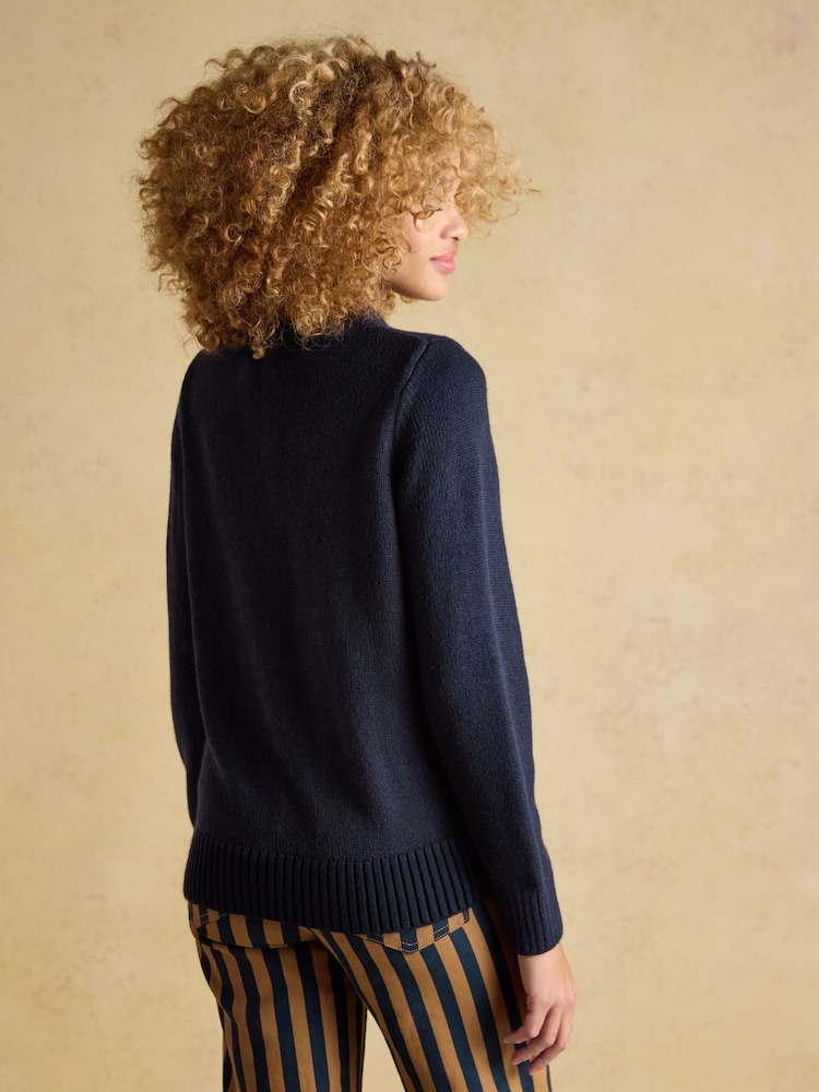 Joules Noelle Reindeer Embroidered Festive Knitted Jumper - Image 2 of 8 Joules Noelle Reindeer Embroidered Festive Knitted Jumper - Image 2 of 8