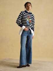 Joules Jonty Striped Crew Neck Intarsia Jumper - Image 3 of 7