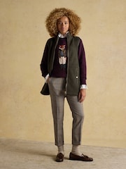 Joules Jonty Wine Red Crew Neck Intarsia Jumper - Image 6 of 9