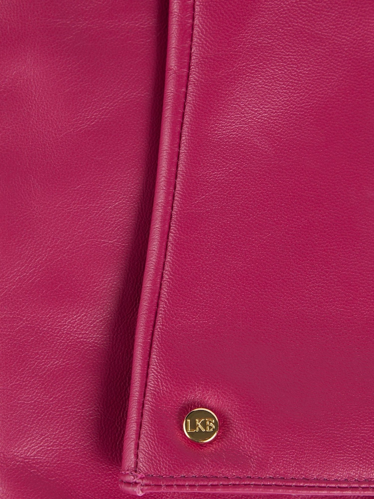 LK Bennett Pink Gina Pink Classic Lkb Stud Gloves - Image 2 of 2